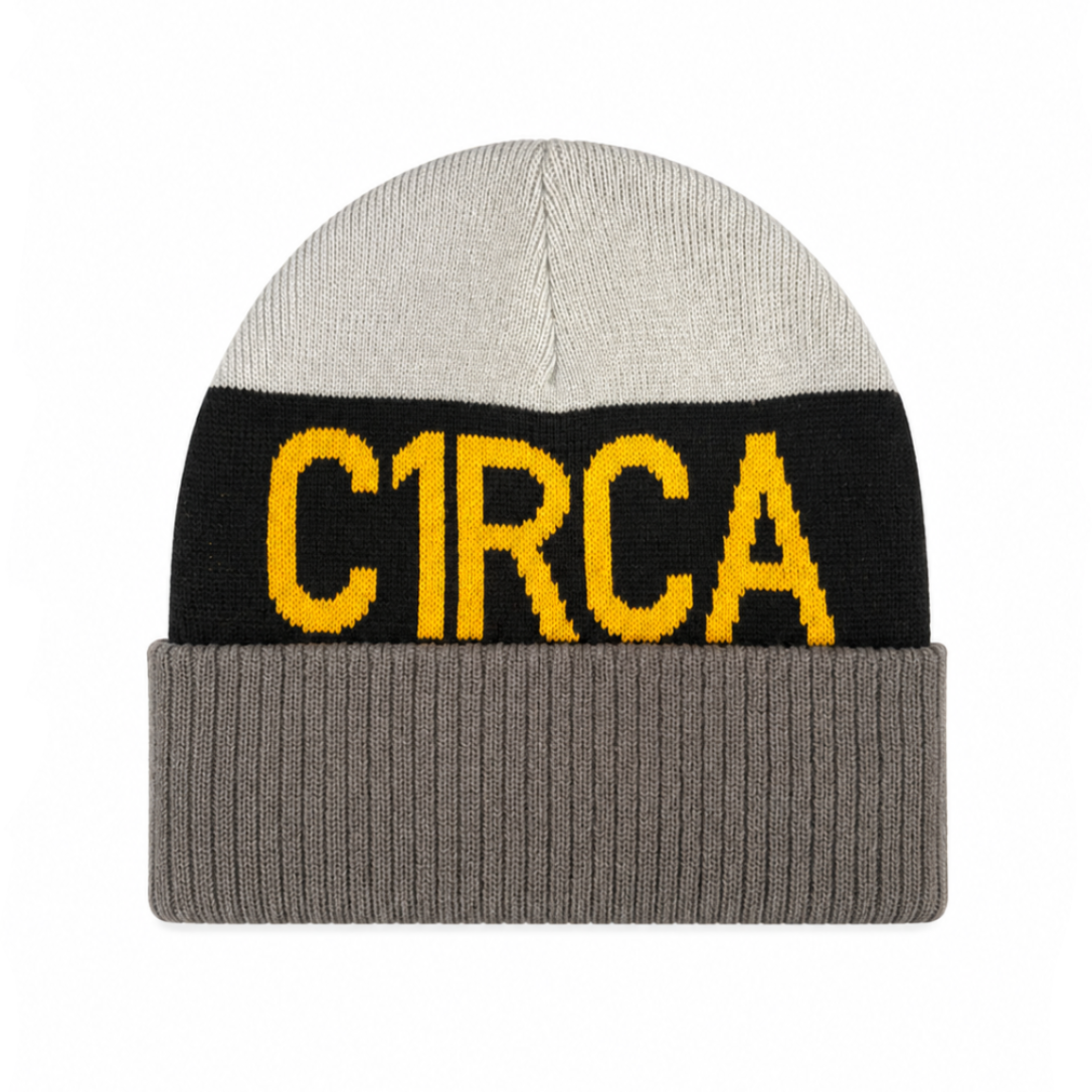 C1RCA BEANIE – LIGHT GREY/BLACK/DARK GREY
