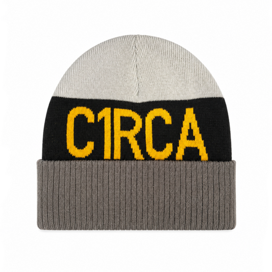 C1RCA BEANIE – LIGHT GREY/BLACK/DARK GREY