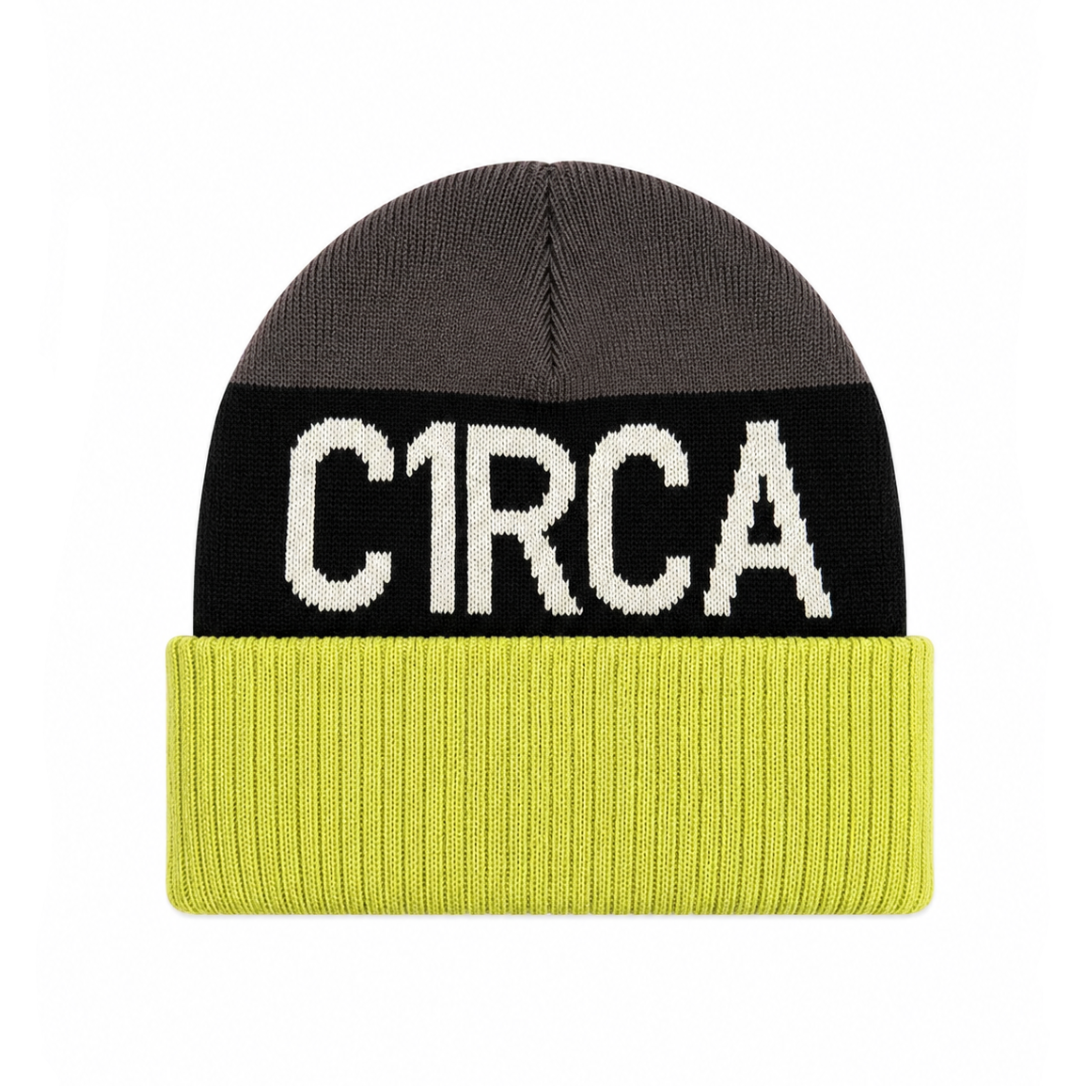 C1RCA BEANIE – CHARCOAL/BLACK/LIME