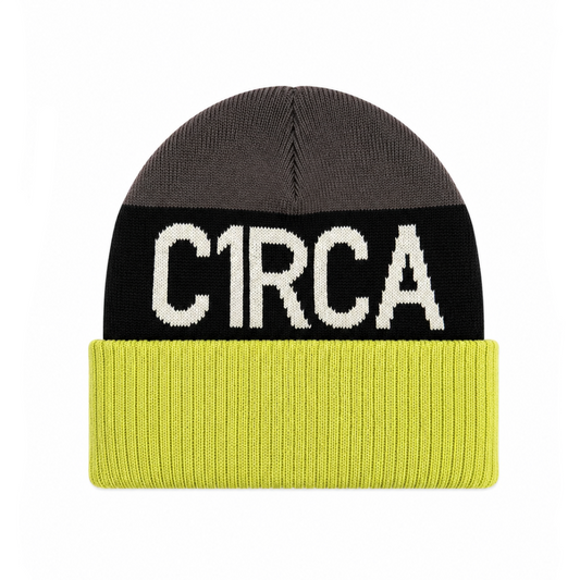 C1RCA BEANIE – CHARCOAL/BLACK/LIME