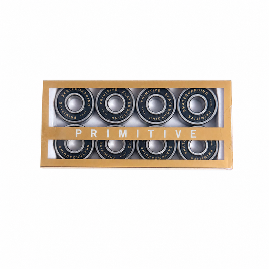 PRIMITIVE SKATEBOARD BEARINGS – BLACK/GOLD
