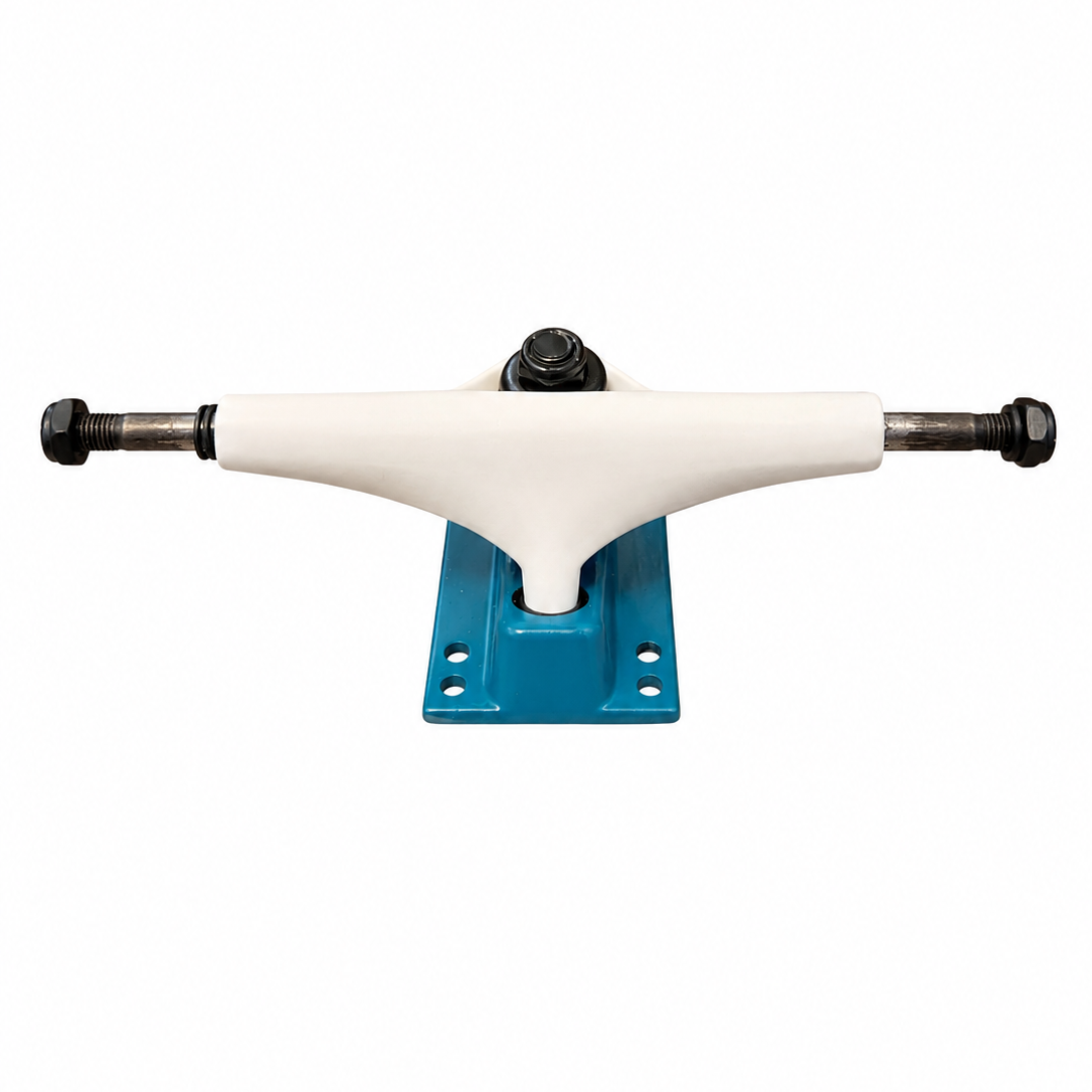 BLANK 5.25" Skateboard Trucks - White/Green