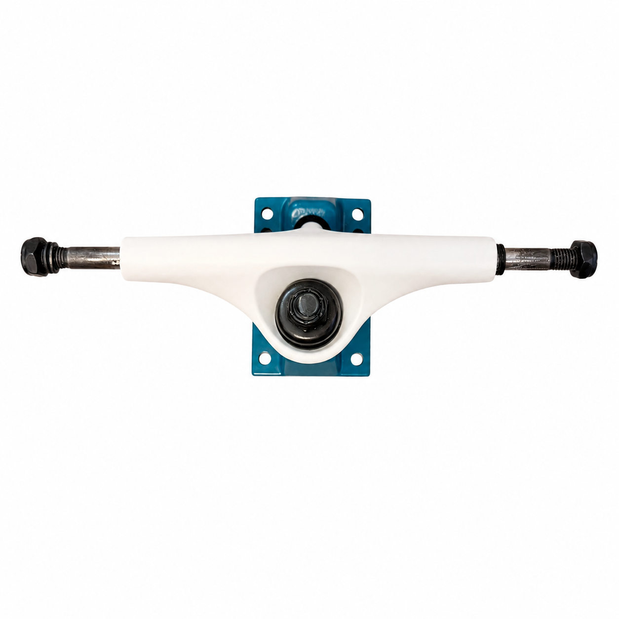 BLANK 5.25" Skateboard Trucks - White/Green