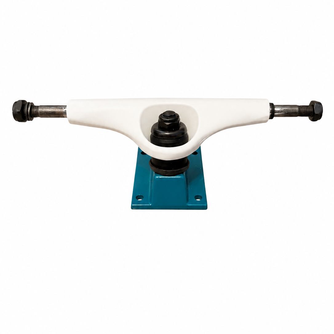 BLANK 5.25" Skateboard Trucks - White/Green