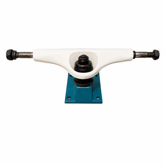 BLANK 5.25" Skateboard Trucks - White/Green