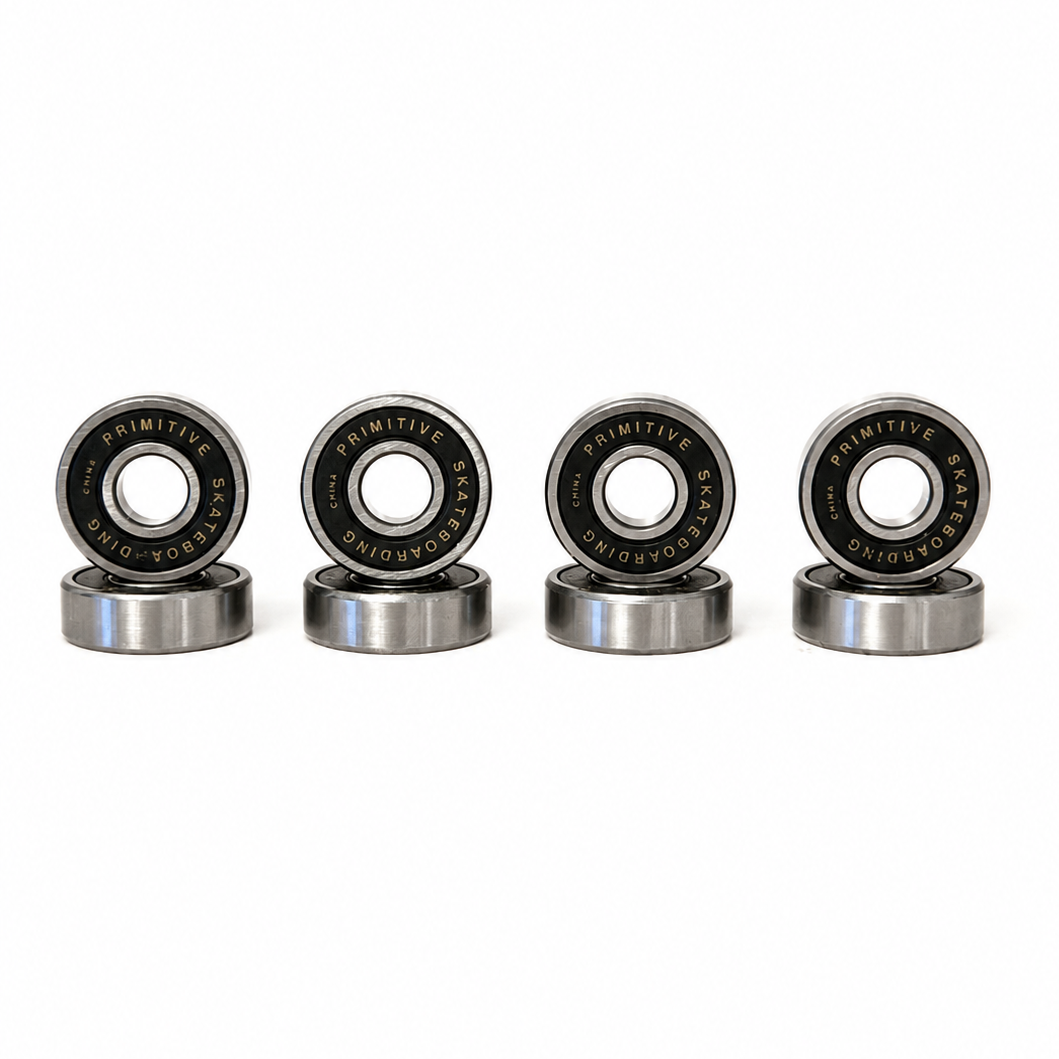 PRIMITIVE SKATEBOARD BEARINGS – BLACK/GOLD
